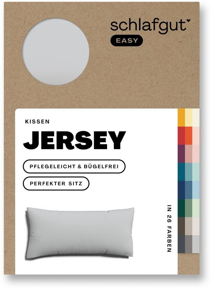 Kissenbezug EASY Jersey, Schlafgut (1 Stück), Kissenhülle mit Reißverschluss, weich und saugfähig, Kissenbezug von Schlafgut