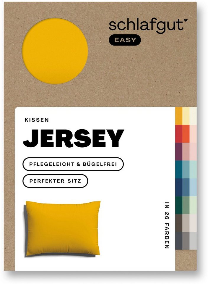 Kissenbezug EASY Jersey, Schlafgut (1 Stück), Kissenhülle mit Reißverschluss, weich und saugfähig, Kissenbezug von Schlafgut