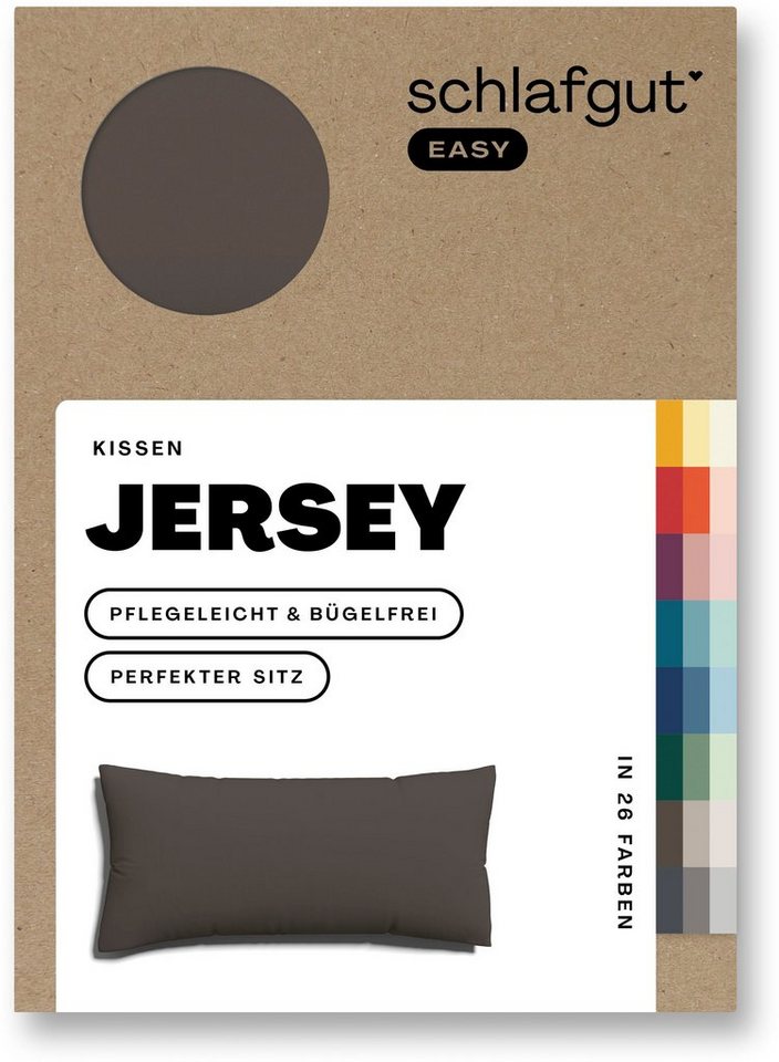 Kissenbezug EASY Jersey, Schlafgut (1 Stück), Kissenhülle mit Reißverschluss, weich und saugfähig, Kissenbezug von Schlafgut