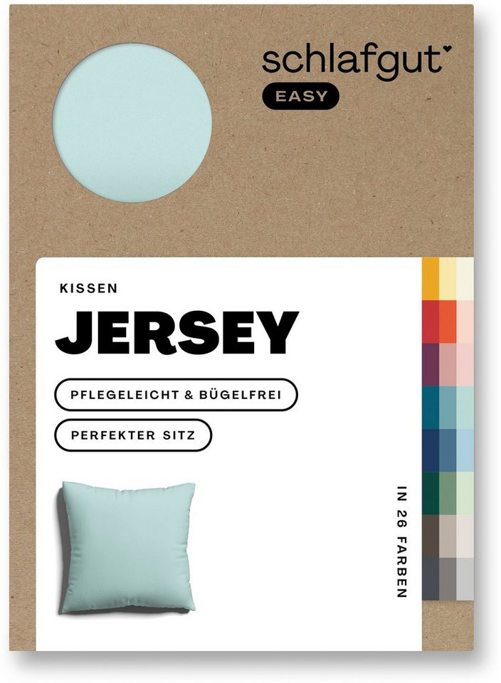 Kissenbezug EASY Jersey, Schlafgut (1 Stück), Kissenhülle mit Reißverschluss, weich und saugfähig, Kissenbezug von Schlafgut