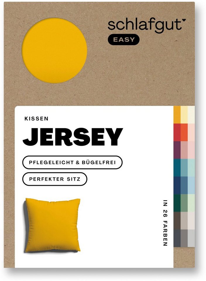 Kissenbezug EASY Jersey, Schlafgut (1 Stück), Kissenhülle mit Reißverschluss, weich und saugfähig, Kissenbezug von Schlafgut