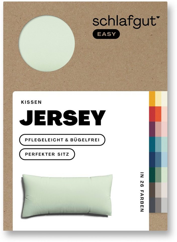 Kissenbezug EASY Jersey, Schlafgut (1 Stück), Kissenhülle mit Reißverschluss, weich und saugfähig, Kissenbezug von Schlafgut