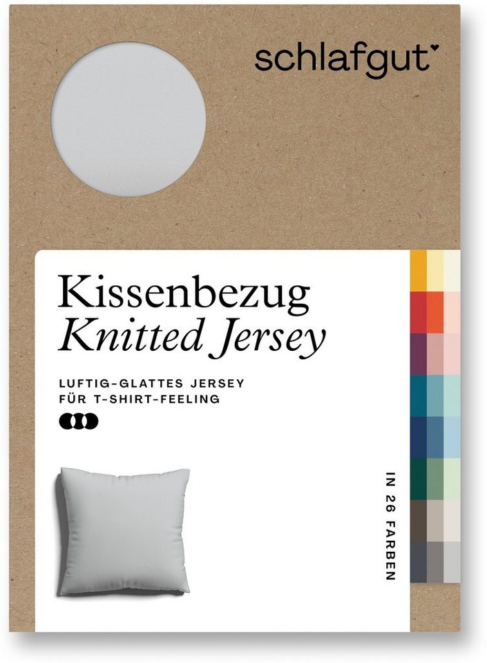 Kissenbezug Knitted Jersey, Schlafgut (1 Stück), bügelfrei von Schlafgut