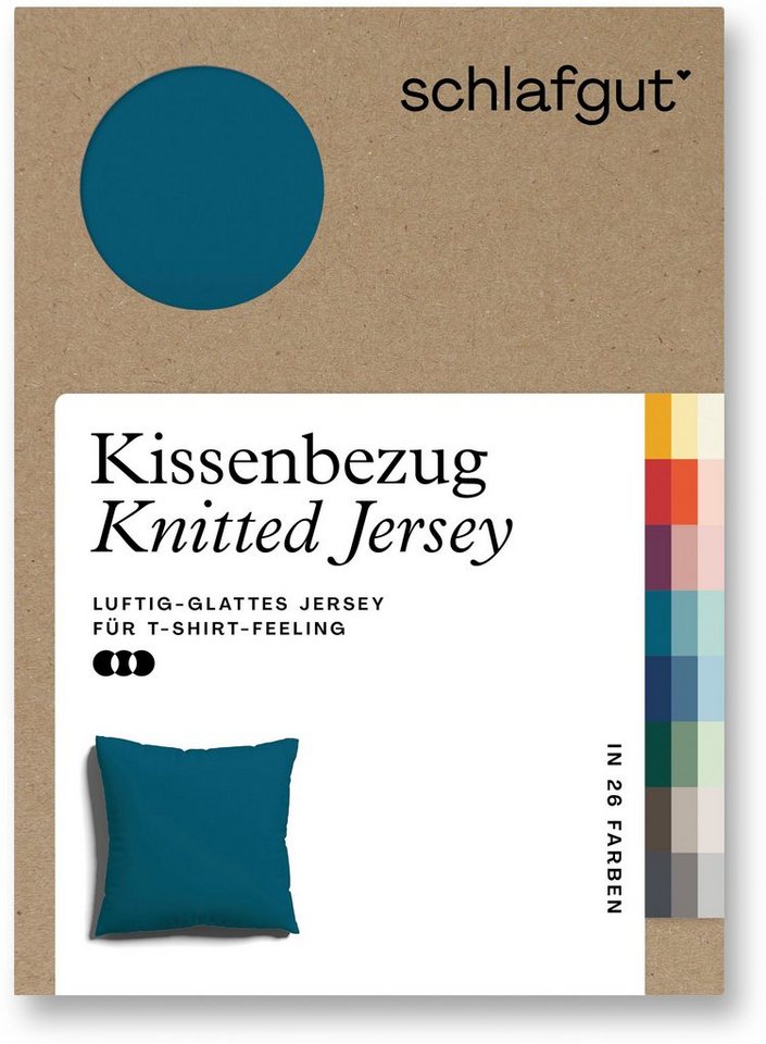 Kissenbezug Knitted Jersey, Schlafgut (1 Stück), bügelfrei von Schlafgut