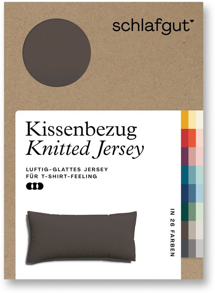 Kissenbezug Knitted Jersey, Schlafgut (1 Stück), bügelfrei von Schlafgut