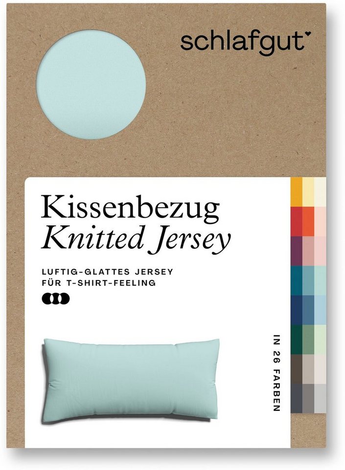 Kissenbezug Knitted Jersey, Schlafgut (1 Stück), bügelfrei von Schlafgut