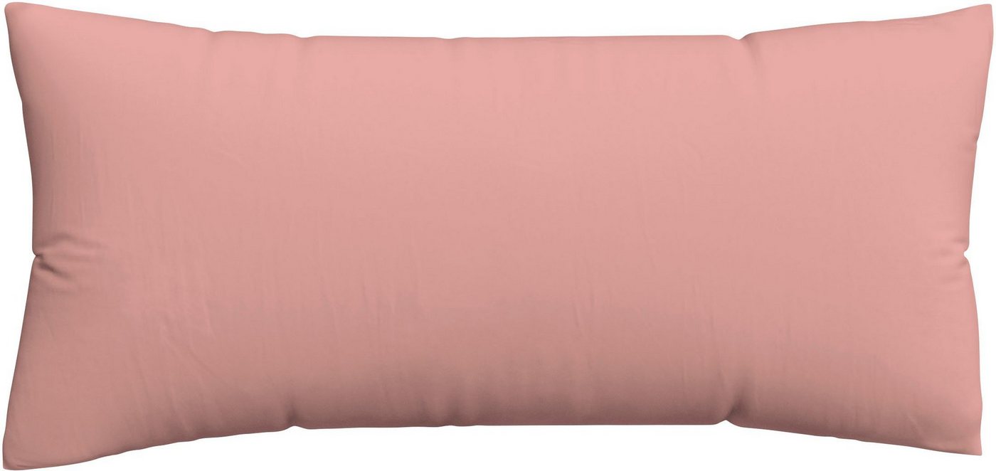 Schlafgut Kissenbezug Knitted Jersey aus Bio-Baumwolle mit Elasthan, bügelfrei, (1 Stück), besonders fein gestrickt, Kissenhülle mit farbigem Reißverschluss von Schlafgut