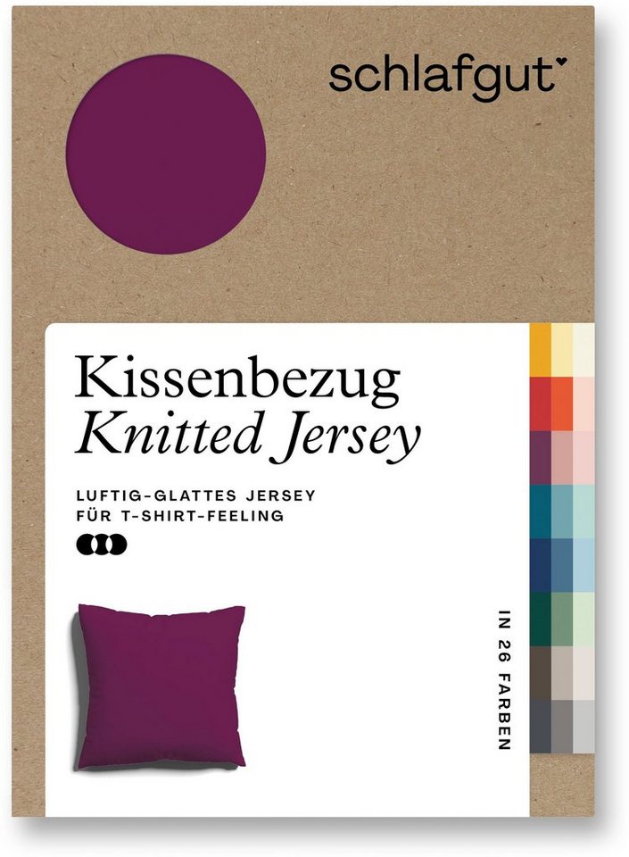 Kissenbezug Knitted Jersey, Schlafgut (1 Stück), bügelfrei von Schlafgut