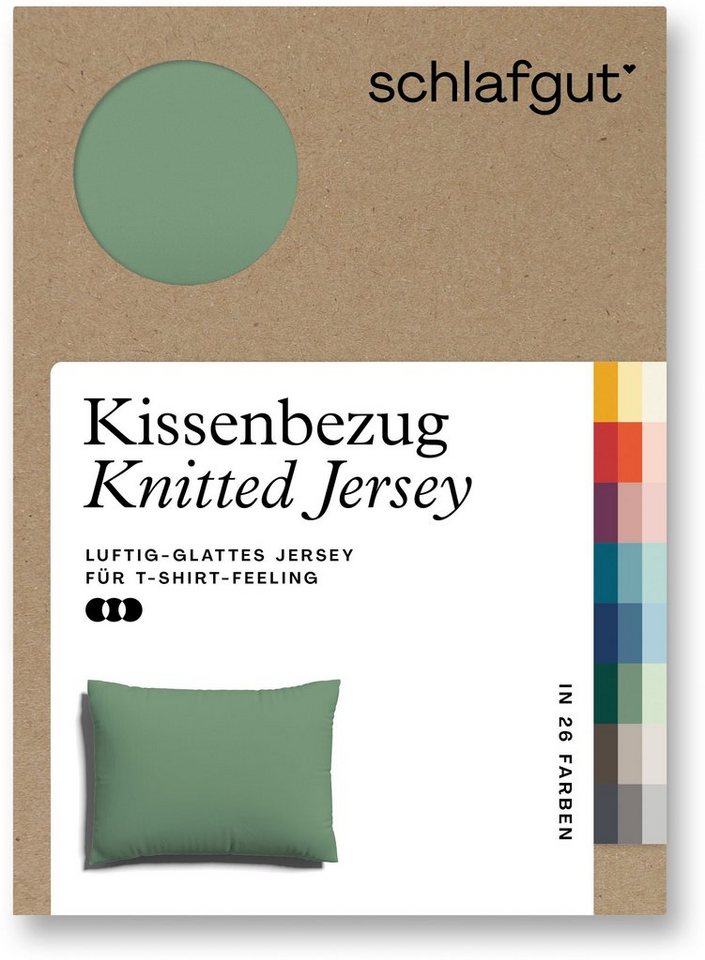 Kissenbezug Knitted Jersey, Schlafgut (1 Stück), bügelfrei von Schlafgut