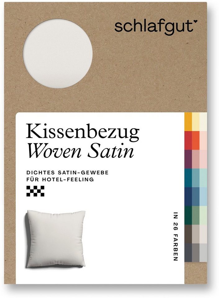 Kissenbezug Woven Satin, Schlafgut (1 Stück), besonders dicht gewebt von Schlafgut