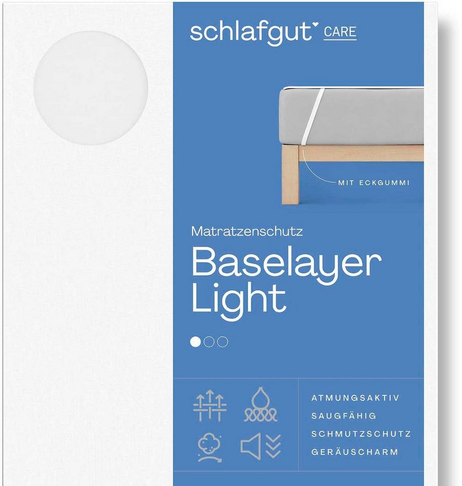 Matratzenauflage Baselayer Matratzenschutz Light Schlafgut, mit Eckgummis von Schlafgut