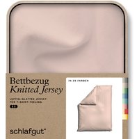 Schlafgut Bettbezug "Knitted Jersey uni, aus Bio-Baumwolle mit Elasthan, Reißverschluss", (1 St.), bügelfrei, Mix & Match Bettwäsche: passender Kissenbezug erhältlich von Schlafgut
