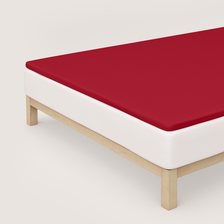 Schlafgut Pure Topper Spannbettlaken ca. 180x200-200x220cm in Farbe Red Deep Schlafgut Pure Topper Spannbettlaken ca. 180x200-200x220cm in Farbe Red Deep von Schlafgut