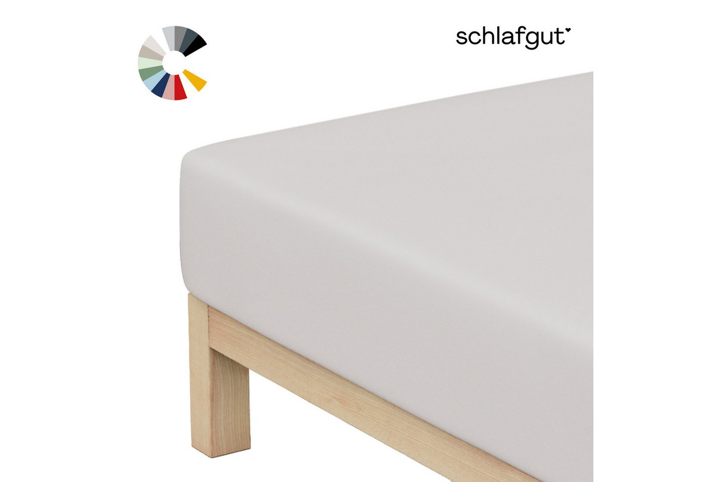 Schlafgut Spannbettlaken Basic Cotton Spannbettlaken, Jersey, Gummizug: rundum, (1 Stück), Preiseinstiegsmodell von Schlafgut