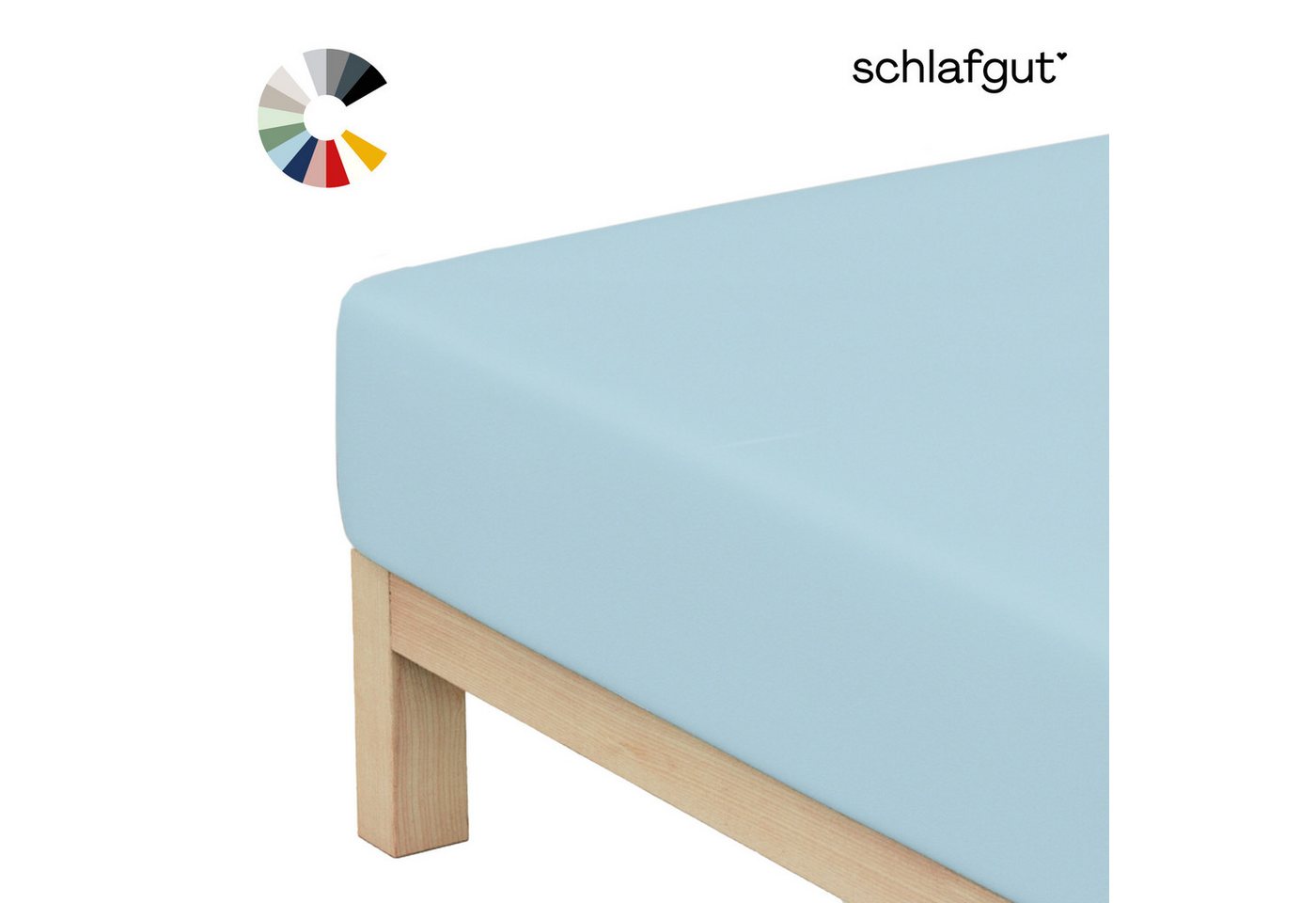 Schlafgut Spannbettlaken Basic Cotton Spannbettlaken, Jersey, Gummizug: rundum, (1 Stück), Preiseinstiegsmodell von Schlafgut