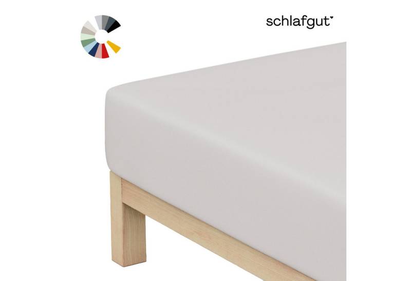 Schlafgut Spannbettlaken Basic Cotton Spannbettlaken, Jersey, Gummizug: rundum, (1 Stück), Preiseinstiegsmodell von Schlafgut