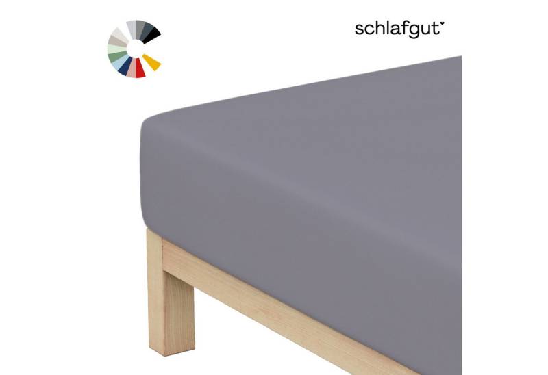 Schlafgut Spannbettlaken Basic Cotton Spannbettlaken, Jersey, Gummizug: rundum, (1 Stück), Preiseinstiegsmodell von Schlafgut