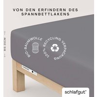 Schlafgut Spannbettlaken "CASUAL u.a. in Gr. 90x200, 140x200 oder 180x200 cm, 100% Baumwolle", Bettlaken für Matratzen bis 25 cm Höhe, zuverlässig, langlebig, weich von Schlafgut