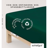 Schlafgut Spannbettlaken "PURE BOXSPRING in Gr. 90x200, 140x200 oder 180x200, für Boxspringbett", aus Bio-Baumwolle, für Matratzen bis 40 cm Höhe, Bettlaken von Schlafgut