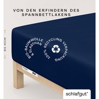 Schlafgut Spannbettlaken "PURE BOXSPRING in Gr. 90x200, 140x200 oder 180x200, für Boxspringbett", aus Bio-Baumwolle, für Matratzen bis 40 cm Höhe, Bettlaken von Schlafgut