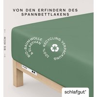 Schlafgut Spannbettlaken "PURE BOXSPRING in Gr. 90x200, 140x200 oder 180x200, für Boxspringbett", aus Bio-Baumwolle, für Matratzen bis 40 cm Höhe, Bettlaken von Schlafgut