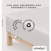 Schlafgut Spannbettlaken "PURE BOXSPRING in Gr. 90x200, 140x200 oder 180x200, für Boxspringbett", aus Bio-Baumwolle, für Matratzen bis 40 cm Höhe, Bettlaken von Schlafgut