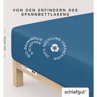 Schlafgut Spannbettlaken "PURE BOXSPRING in Gr. 90x200, 140x200 oder 180x200, für Boxspringbett" aus Bio-Baumwolle, für Matratzen bis 40 cm Höhe, Bettlaken von Schlafgut