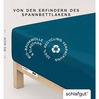 Schlafgut Spannbettlaken "PURE BOXSPRING in Gr. 90x200, 140x200 oder 180x200, für Boxspringbett" aus Bio-Baumwolle, für Matratzen bis 40 cm Höhe, Bettlaken von Schlafgut