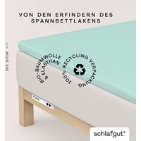 Schlafgut Spannbettlaken "PURE TOPPER in Gr. 90x200, 140x200 oder 180x200 cm, Laken für Topper" aus 100% Bio-Baumwolle, für Matratzen bis 10 cm Höhe, Bettlaken von Schlafgut
