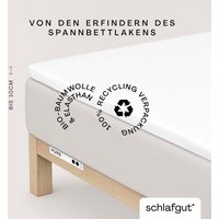 Schlafgut Spannbettlaken "PURE TOPPER in Gr. 90x200, 140x200 oder 180x200 cm, Laken für Topper" aus 100% Bio-Baumwolle, für Matratzen bis 10 cm Höhe, Bettlaken Schlafgut Spannbettlaken "PURE TOPPER in Gr. 90x200, 140x200 oder 180x200 cm, Laken für Topper" aus 100% Bio-Baumwolle, für Matratzen bis 10 cm Höhe, Bettlaken von Schlafgut