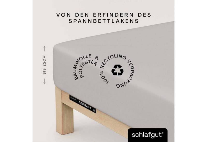 Schlafgut Spannbettlaken Cool Contact, Microfaser, Gummizug: rundum, (1 Stück), 100% gekämmte Mikrofaser von Schlafgut