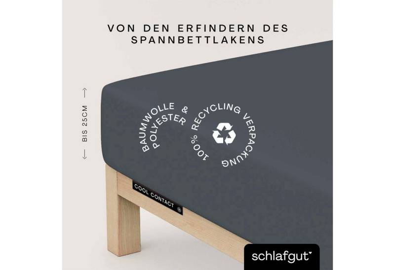 Schlafgut Spannbettlaken Cool Contact, Microfaser, Gummizug: rundum, (1 Stück), 100% gekämmte Mikrofaser von Schlafgut