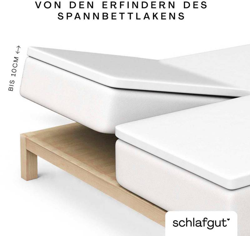 Schlafgut Spannbettlaken Pure Split-Topper, Jersey-Elasthan, Gummizug: rundum, (1 Stück), MADE IN GREEN by OEKO-TEX® von Schlafgut