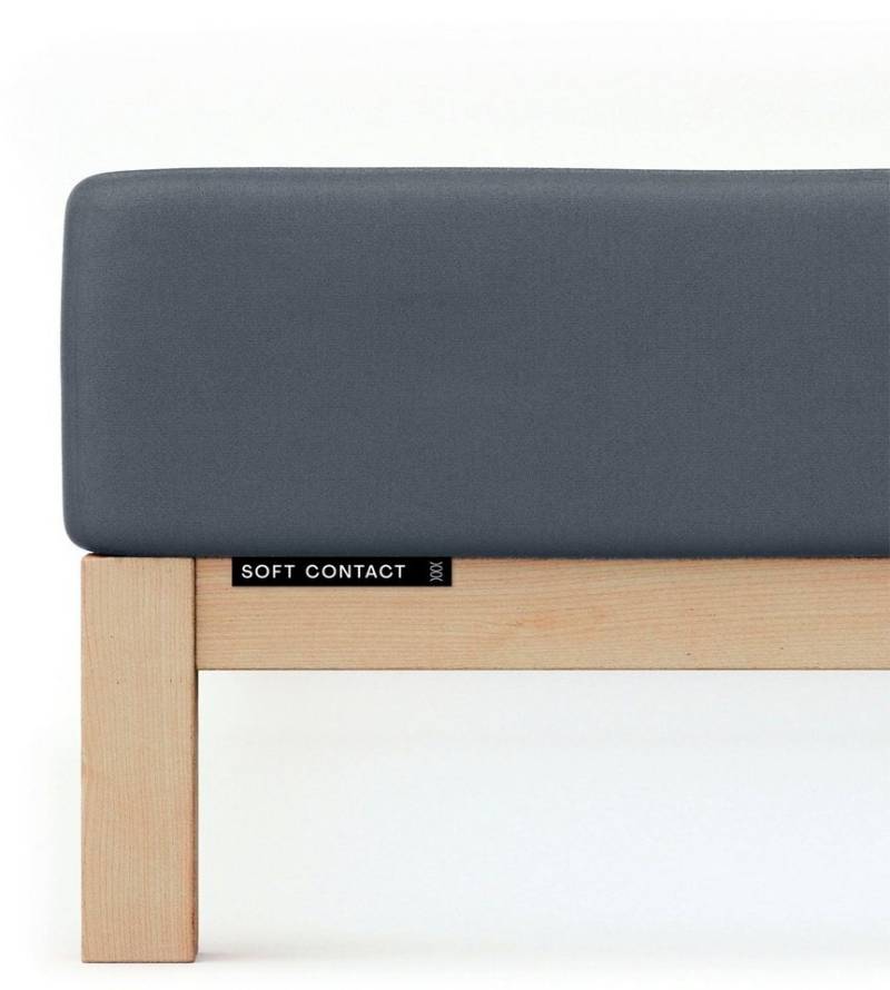 Schlafgut Spannbettlaken Soft Contact, Feinbiber, Gummizug: rundum, (1 Stück), 100% Bio Baumwolle von Schlafgut