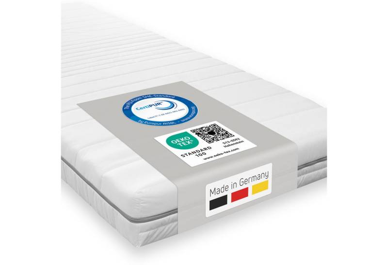 Kaltschaummatratze Comfort Plus 2 Härtegrade in 1 Matratze, Schlafhafen, 18 cm hoch, Ergonomische 7 Zonen Matratze, Made in Germany, schadstoffgeprüft Kaltschaummatratze Comfort Plus 2 Härtegrade in 1 Matratze, Schlafhafen, 18 cm hoch, Ergonomische 7 Zonen Matratze, Made in Germany, schadstoffgeprüft von Schlafhafen
