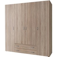 Schlafkontor Base Kleiderschrank Holzwerkstoff Dekorfolie 4 Türen 160x177x52 cm von Schlafkontor