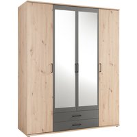 Schlafkontor Chicago Kleiderschrank Holzwerkstoff Melamin 4 Türen 159x197x54 cm von Schlafkontor