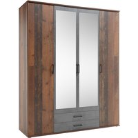 Schlafkontor Chicago Kleiderschrank Holzwerkstoff Melamin 4 Türen 159x197x54 cm von Schlafkontor