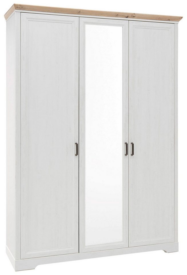 Schlafkontor Kleiderschrank Kleiderschrank JASMIN mit 3 Türen Pinie weiß Nachbildung von Schlafkontor