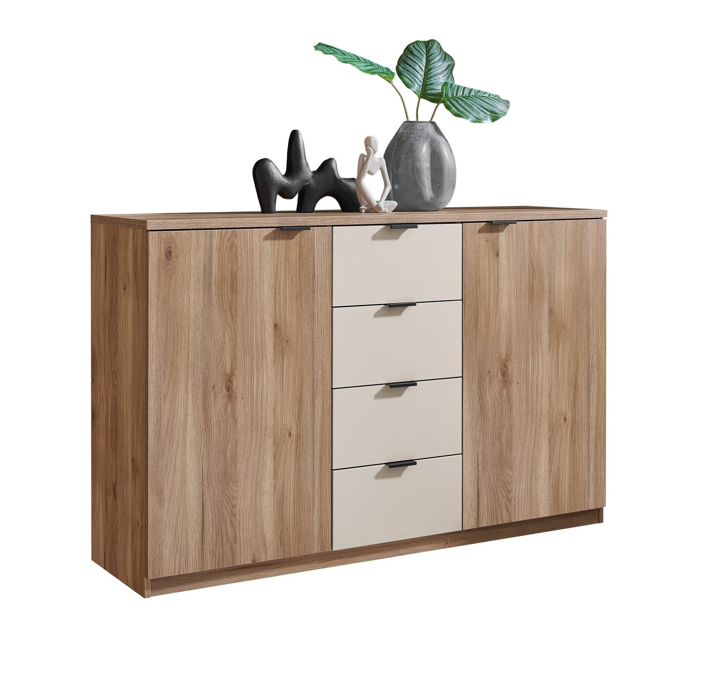 Schlafkontor Sideboard in Mauvella Oak / Kashmir, Dekor - 140x89,5x38cm (BxHxT) von Schlafkontor