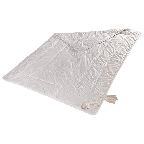 Schlafmond Der kleine Prinz Naturfaser Sommerdecke 155 x 220 cm - wärmeregulierende Bettdecke für warme Nächte - Allergiker Schlafdecke mit Kapok & Schurwolle - Sommer Decke waschbar bis 60 Grad von Schlafmond