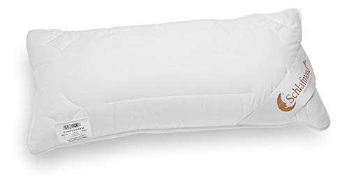 Schlafmond Märchenweich Aloe Vera Allergiker Kopfkissen 40 x 80 cm - Allergiker Kissen mit Kapok Kissenfüllung – Baumwoll Steppkissen 40x80 – Waschbar bis 95 Grad Made in Germany von Schlafmond
