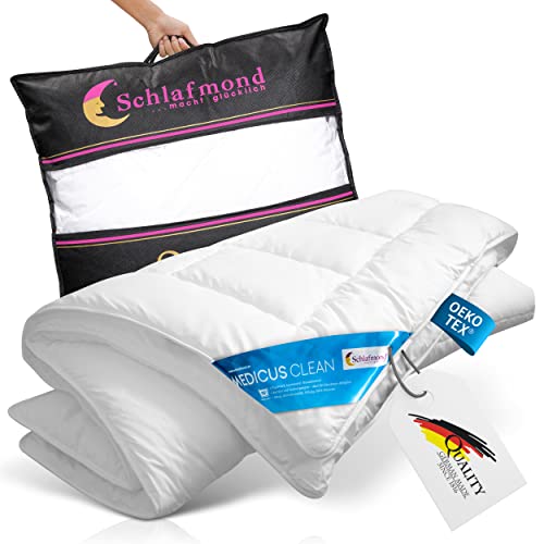 Schlafmond Medicus Clean Allergiker Winterdecke 200 x 200 cm, wärmeregulierende Decke aus Baumwolle, Bettdecke bis 95 Grad waschbar, Made in Germany Schlafmond Medicus Clean Allergiker Winterdecke 200 x 200 cm, wärmeregulierende Decke aus Baumwolle, Bettdecke bis 95 Grad waschbar, Made in Germany von Schlafmond