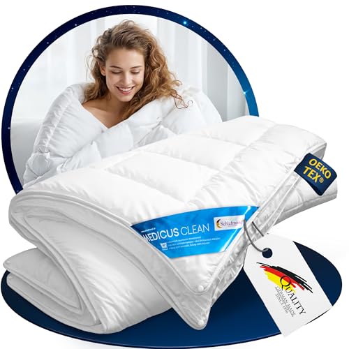 Schlafmond Medicus Clean Vierjahreszeiten Bettdecke 155x220 cm - Ganzjährig angenehm-weicher Schlafkomfort - Allergiker Bettdecke 155 x 220 cm 4 Jahreszeiten Steppbett aus Baumwolle - Made in Germany Schlafmond Medicus Clean Vierjahreszeiten Bettdecke 155x220 cm - Ganzjährig angenehm-weicher Schlafkomfort - Allergiker Bettdecke 155 x 220 cm 4 Jahreszeiten Steppbett aus Baumwolle - Made in Germany von Schlafmond