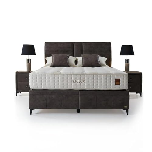 Relax Angel Boxspringbett Set inkl. Matratze – Komfort, Unterstützung und optimales Schlafklima Dank 5-Zonen-Taschenfeder-System und innovativer Vogelfeder-Technologie - 140-200 von Schlafsinn