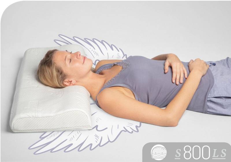 Schlafstil Nackenstützkissen S800 LS, Füllung: Talalay Natur Latex Soft, Bezug: Polyester & Tencel, Aktiv stützend von Schlafstil