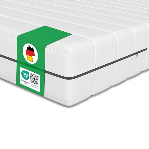 Schlaftroll Matratze 200x200 cm - H2 H3 7 Zonen Kaltschaummatratze mit ergonomischer Unterstützung - 18 cm Höhe von Schlaftroll