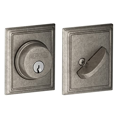 SCHLAGE B60 N ADD 621 Riegel mit Addison-Verkleidung 1-seitig, höchste Sicherheit im Wohnbereich, Used-Nickel von Schlage