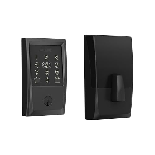 SCHLAGE BE499WB CEN 622 Encode Plus Smart WiFi Riegelschloss, Mattschwarz von Schlage