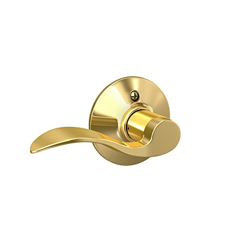 SCHLAGE F170ACC605RH F170 ACC 605 RH Accent Schnullerhebel, rechts, Aus hellem Messing, Right-Handed von SCHLAGE